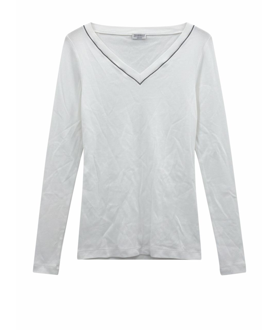 BRUNELLO CUCINELLI Белая хлопковая блузы, фото 1