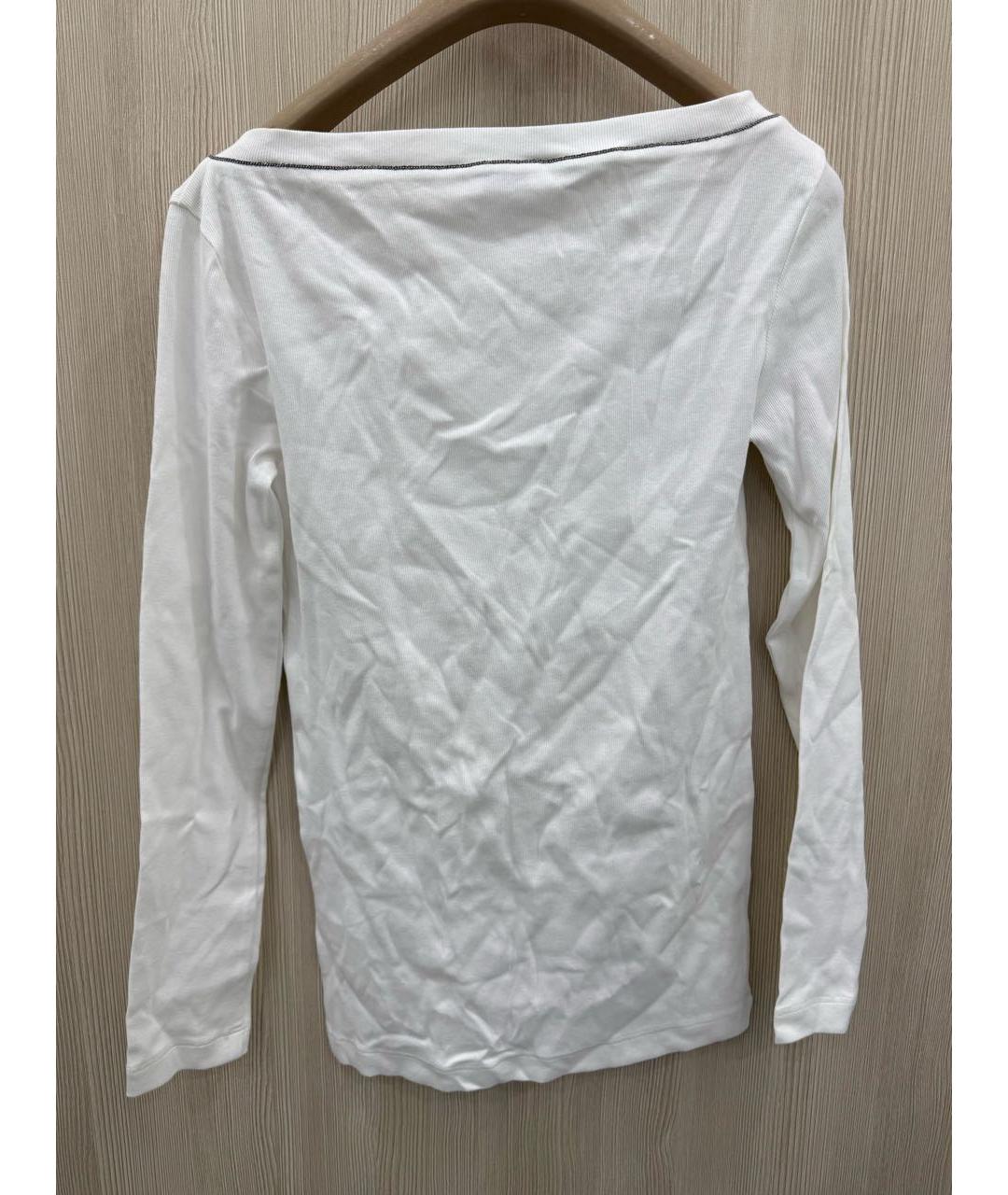 BRUNELLO CUCINELLI Белая хлопковая блузы, фото 3