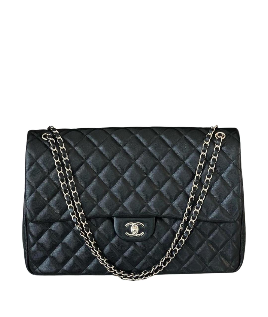 CHANEL Черная кожаная сумка через плечо, фото 1