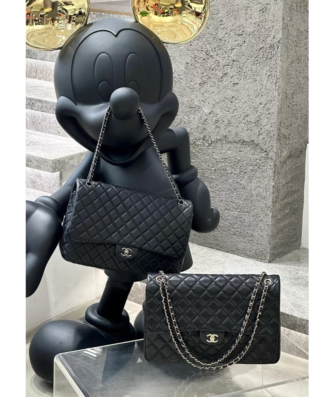 CHANEL Черная кожаная сумка через плечо, фото 6