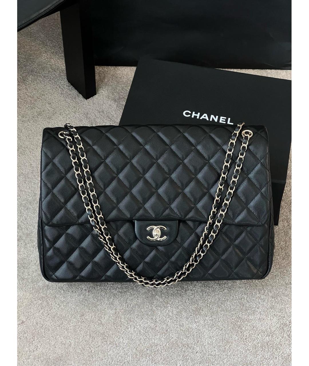 CHANEL Черная кожаная сумка через плечо, фото 10