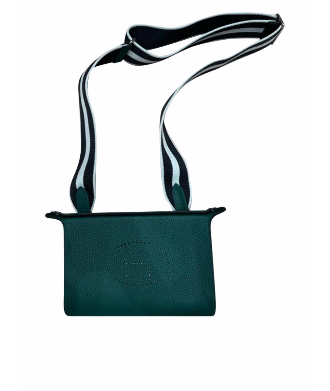 HERMES Зеленая кожаная сумка через плечо, фото 1