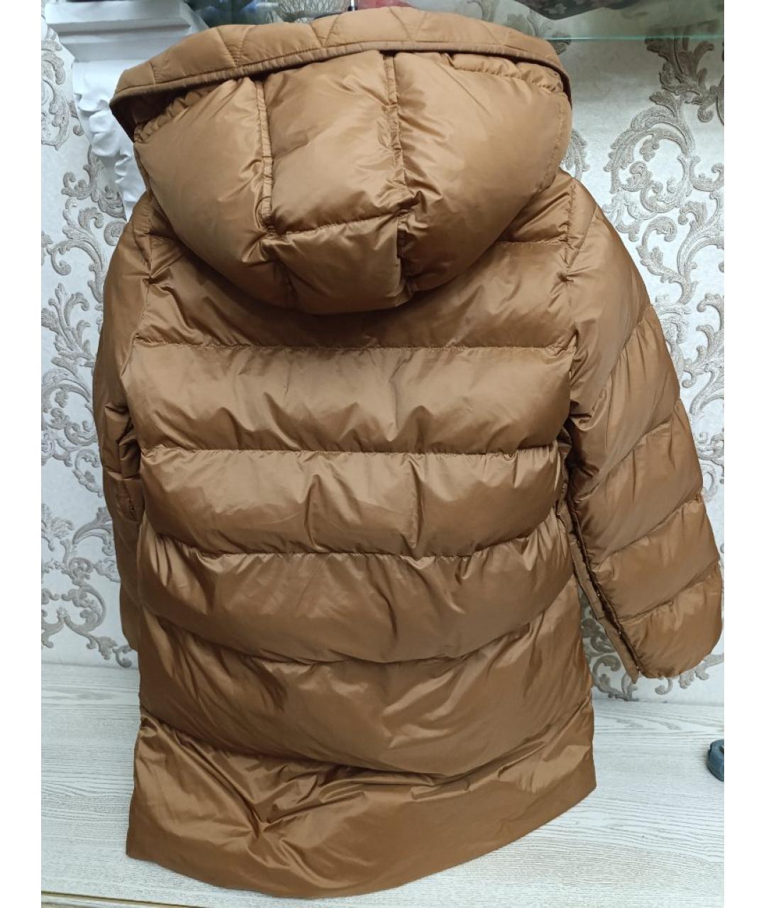 PINKO Коричневый полиэстеровый пуховик, фото 2