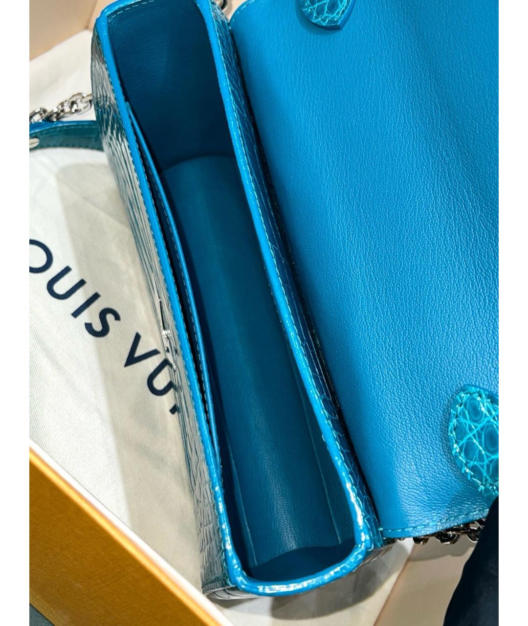 LOUIS VUITTON Бирюзовая сумка через плечо из экзотической кожи, фото 7