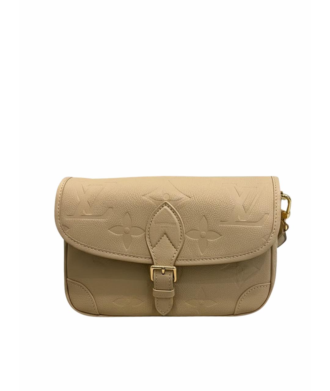 LOUIS VUITTON Бежевая кожаная сумка через плечо, фото 1