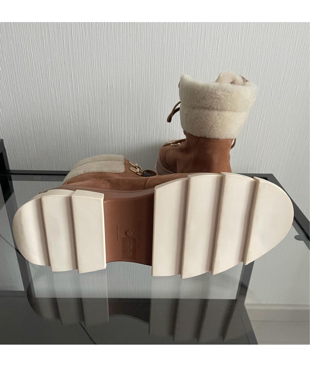 STUART WEITZMAN Коричневые замшевые ботинки, фото 4