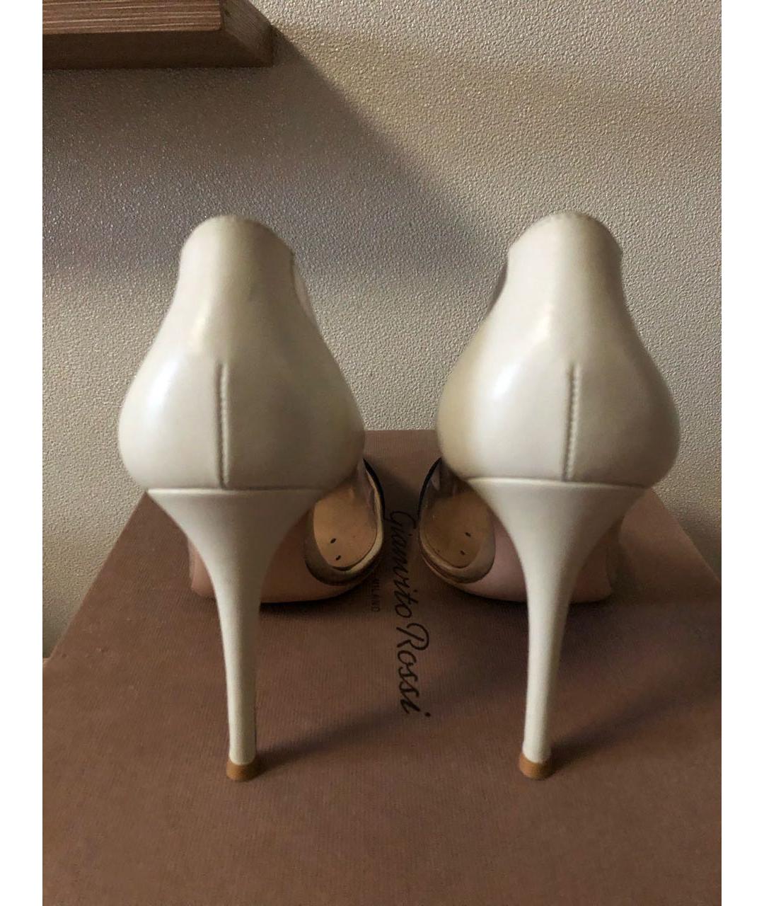 GIANVITO ROSSI Бежевые кожаные туфли, фото 4