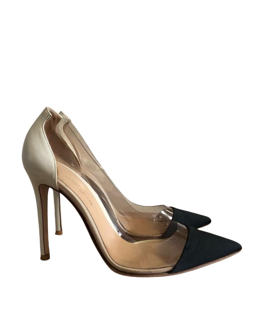 GIANVITO ROSSI Бежевые кожаные туфли, фото 1