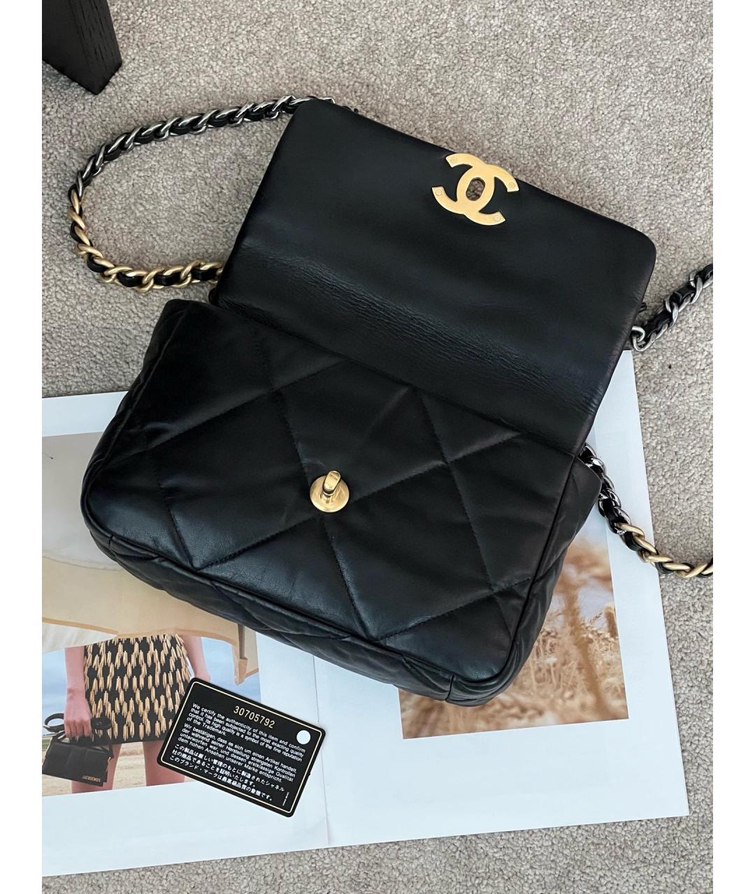 CHANEL Черная кожаная сумка через плечо, фото 6