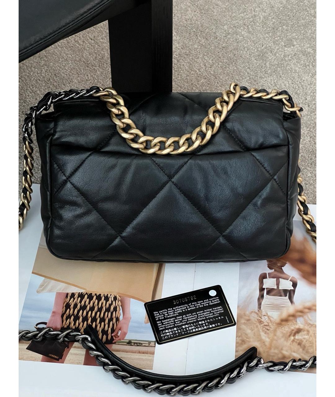 CHANEL Черная кожаная сумка через плечо, фото 2