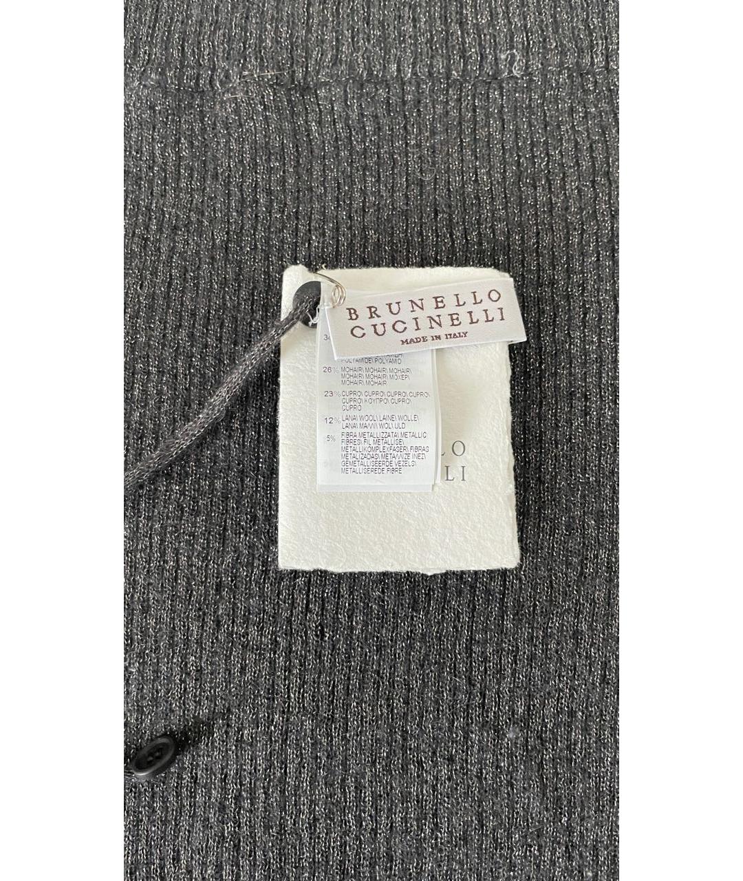 BRUNELLO CUCINELLI Серый шелковый джемпер / свитер, фото 3