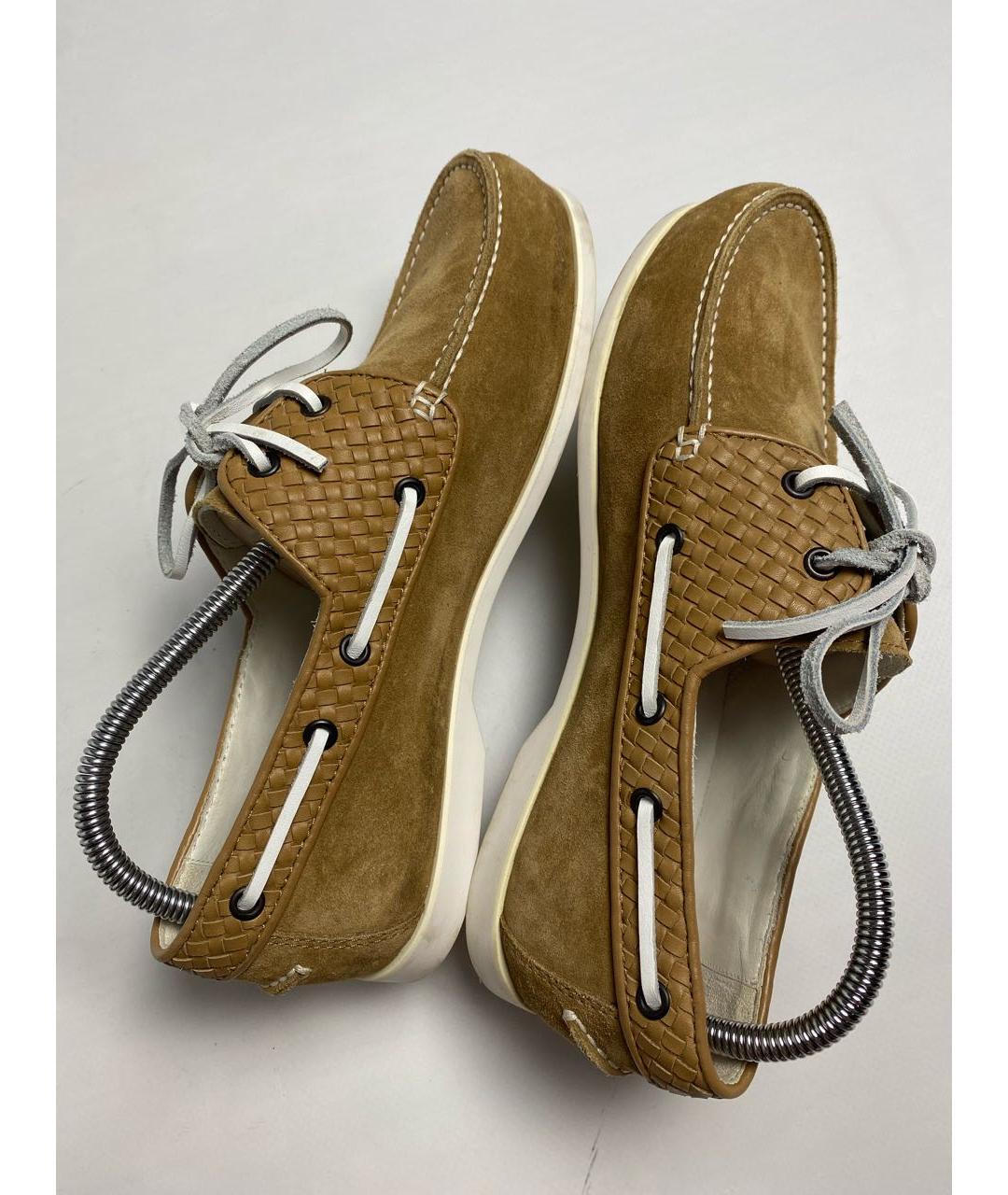 BOTTEGA VENETA Горчичные замшевые лоферы, фото 3