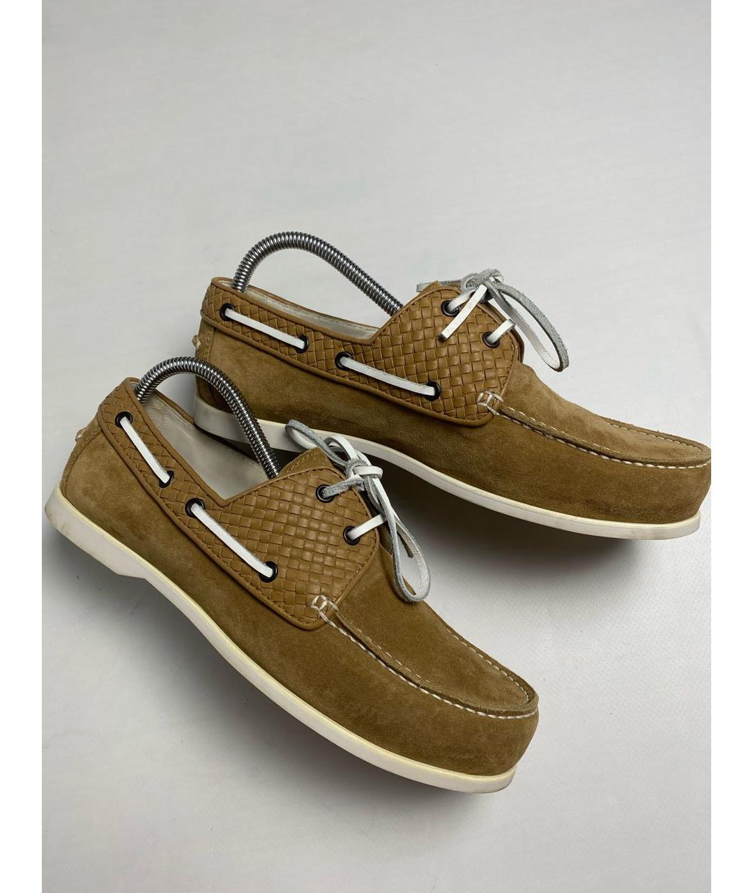 BOTTEGA VENETA Горчичные замшевые лоферы, фото 4