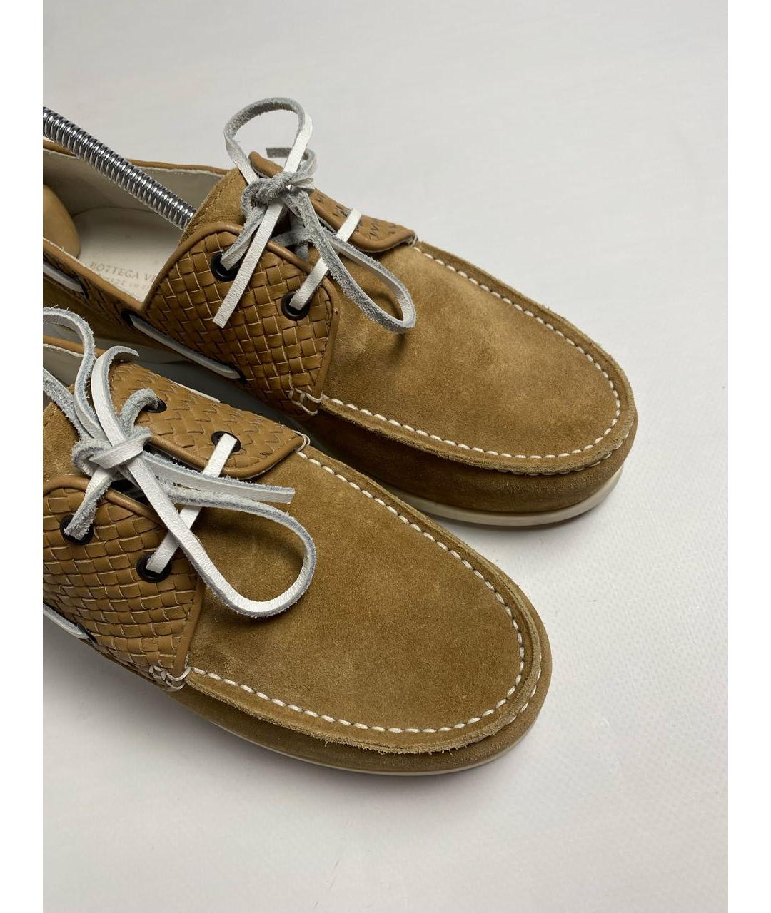 BOTTEGA VENETA Горчичные замшевые лоферы, фото 6