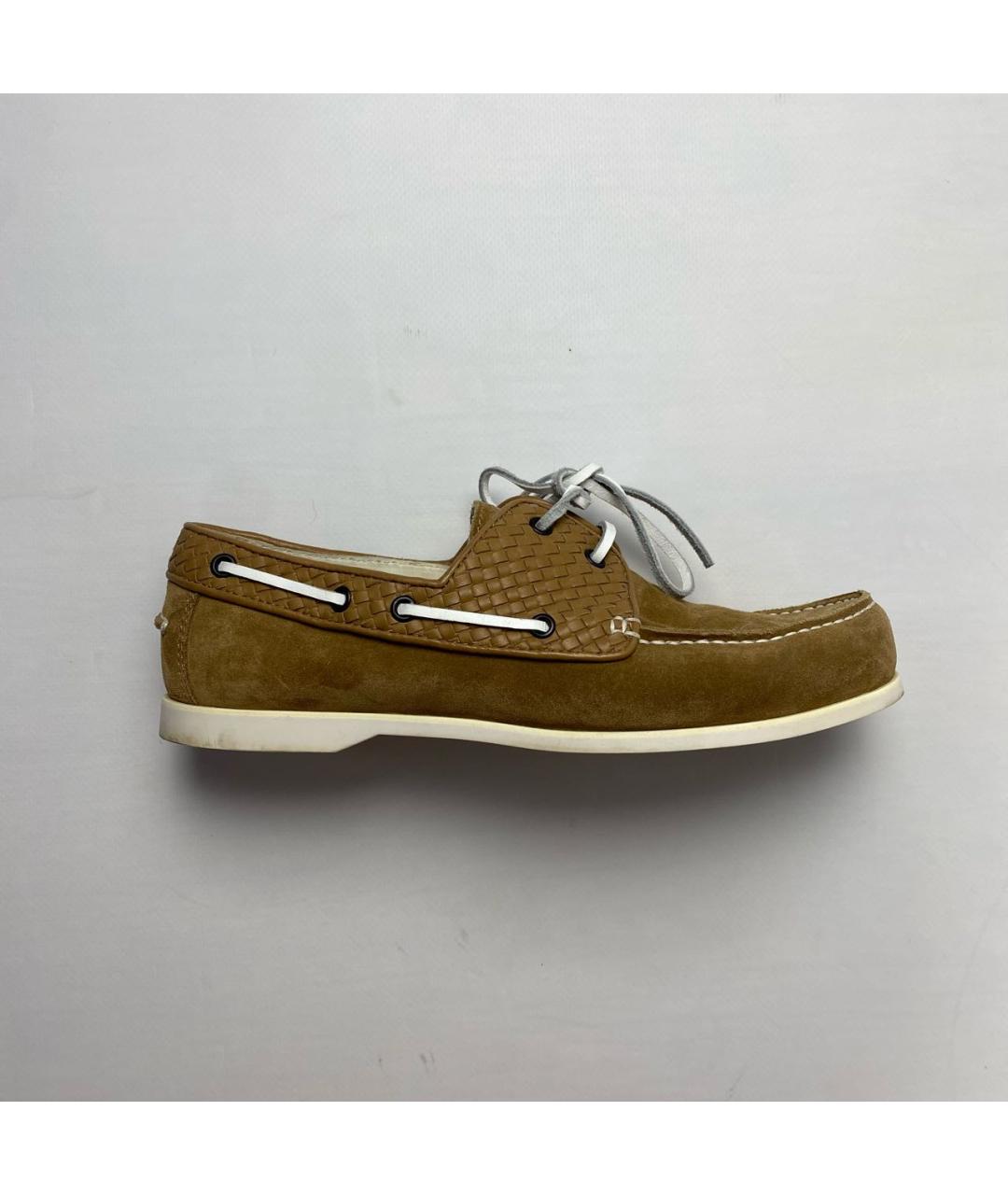 BOTTEGA VENETA Горчичные замшевые лоферы, фото 7