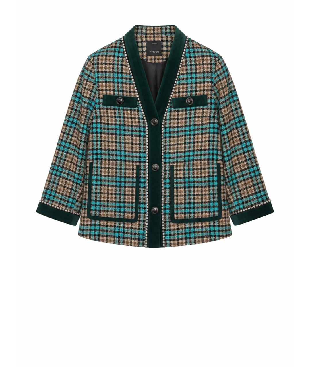 PINKO Зеленый хлопковый кардиган, фото 1