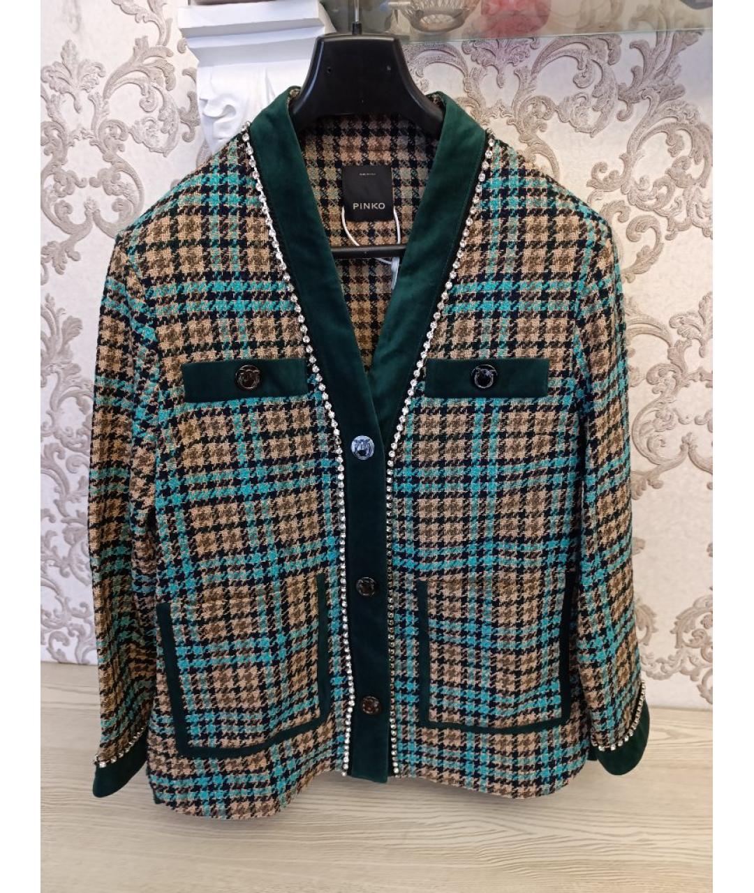 PINKO Зеленый хлопковый кардиган, фото 5