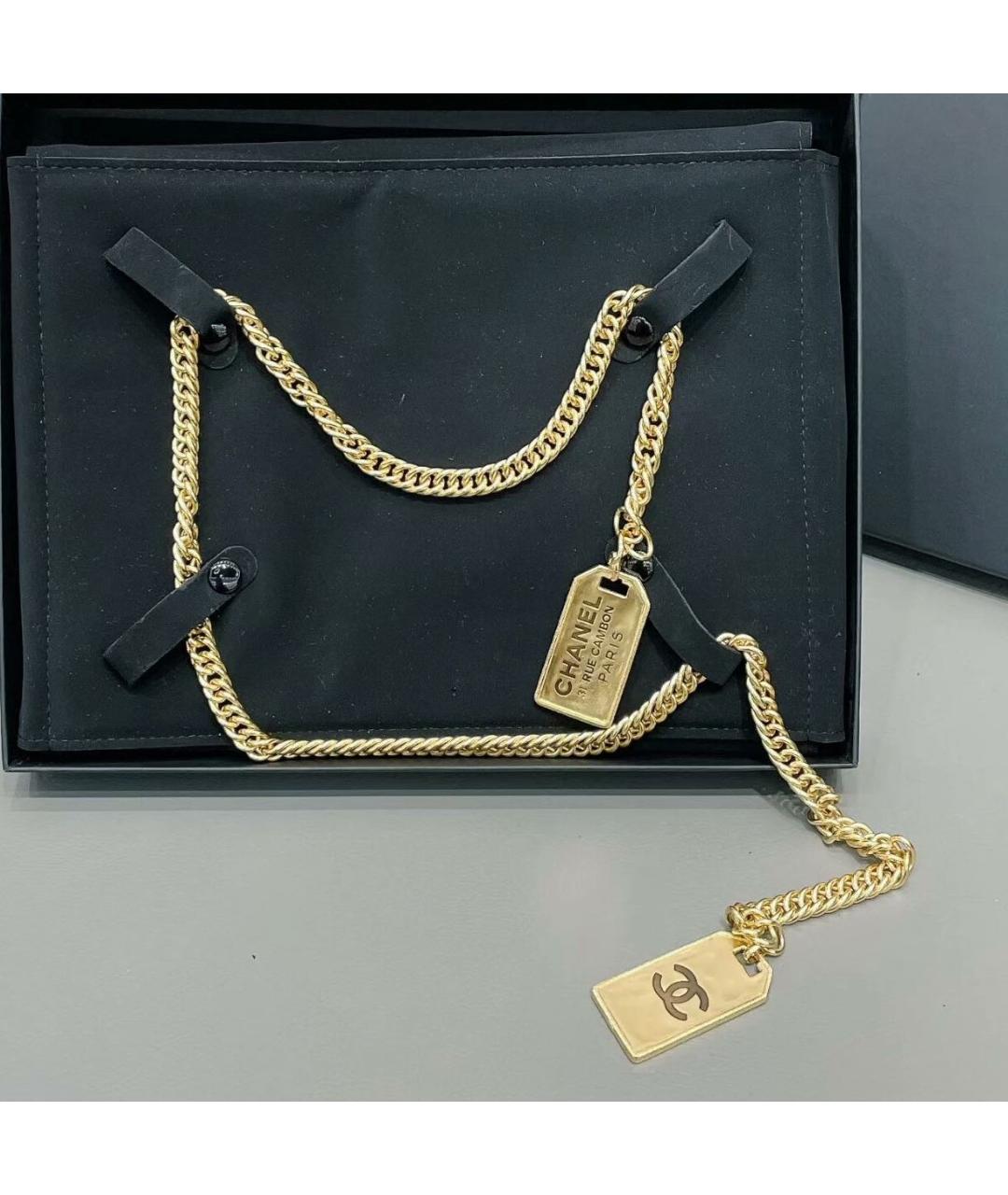 CHANEL Золотое металлическое колье, фото 4