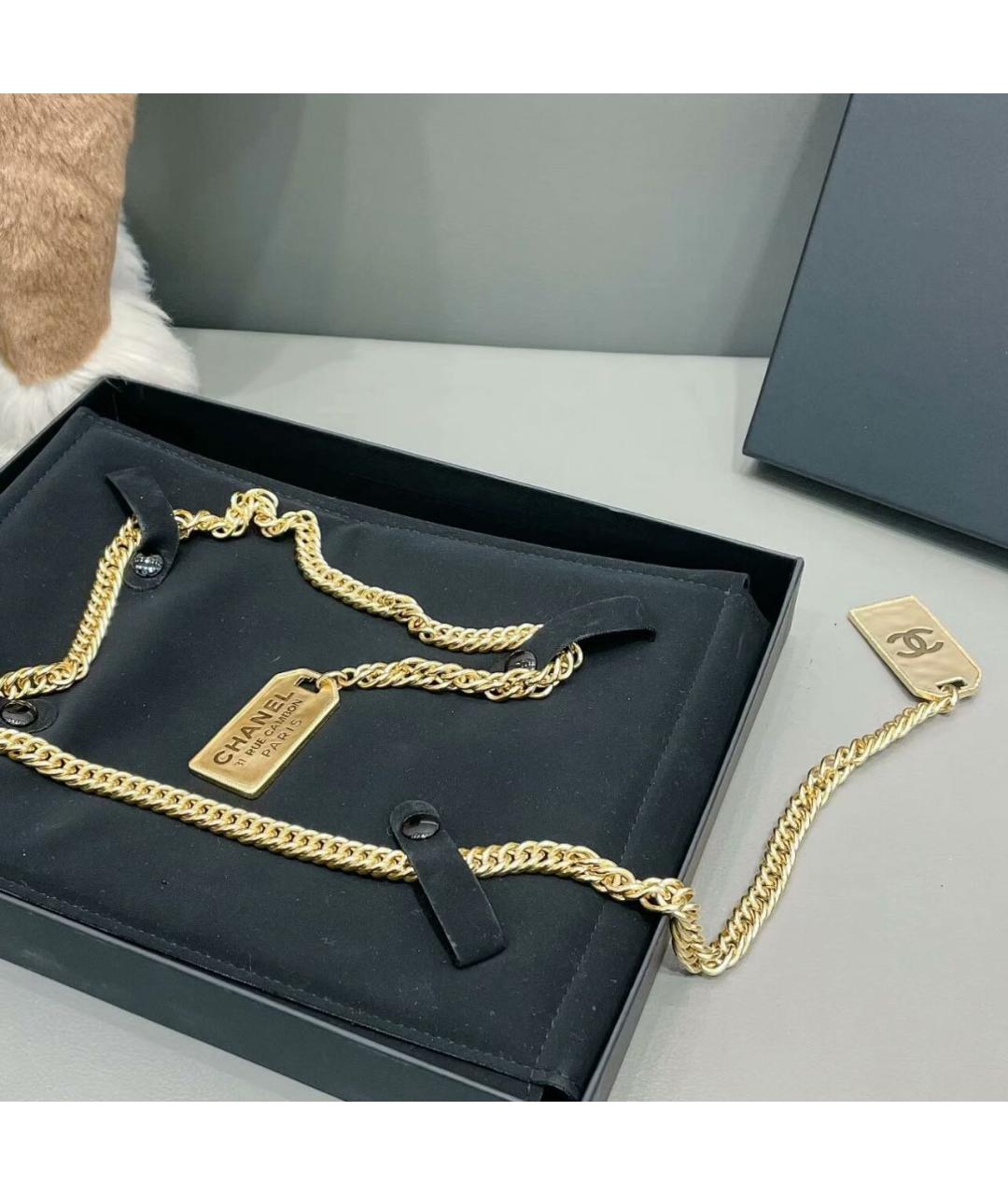 CHANEL Золотое металлическое колье, фото 3
