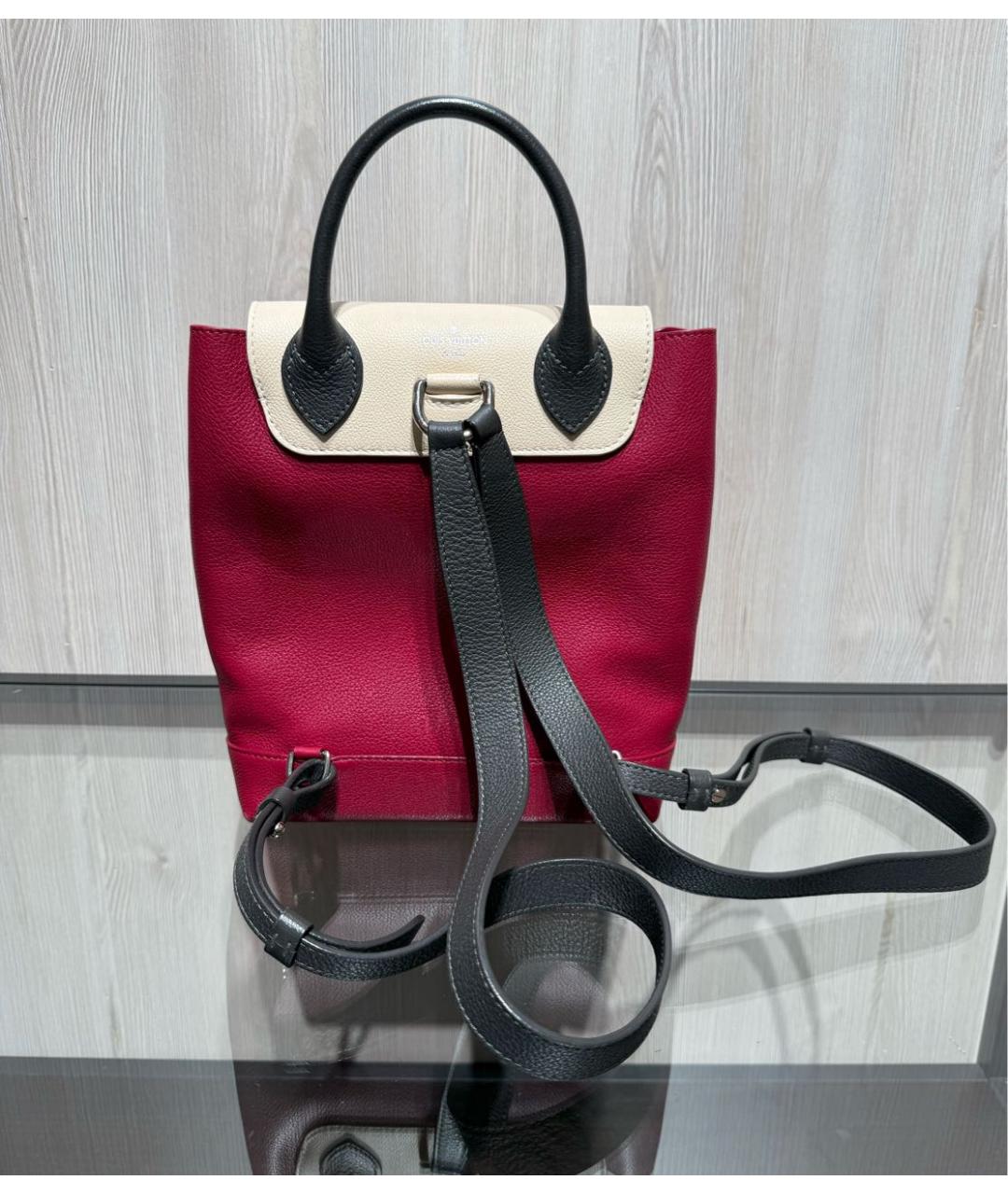 LOUIS VUITTON Красный кожаный рюкзак, фото 2