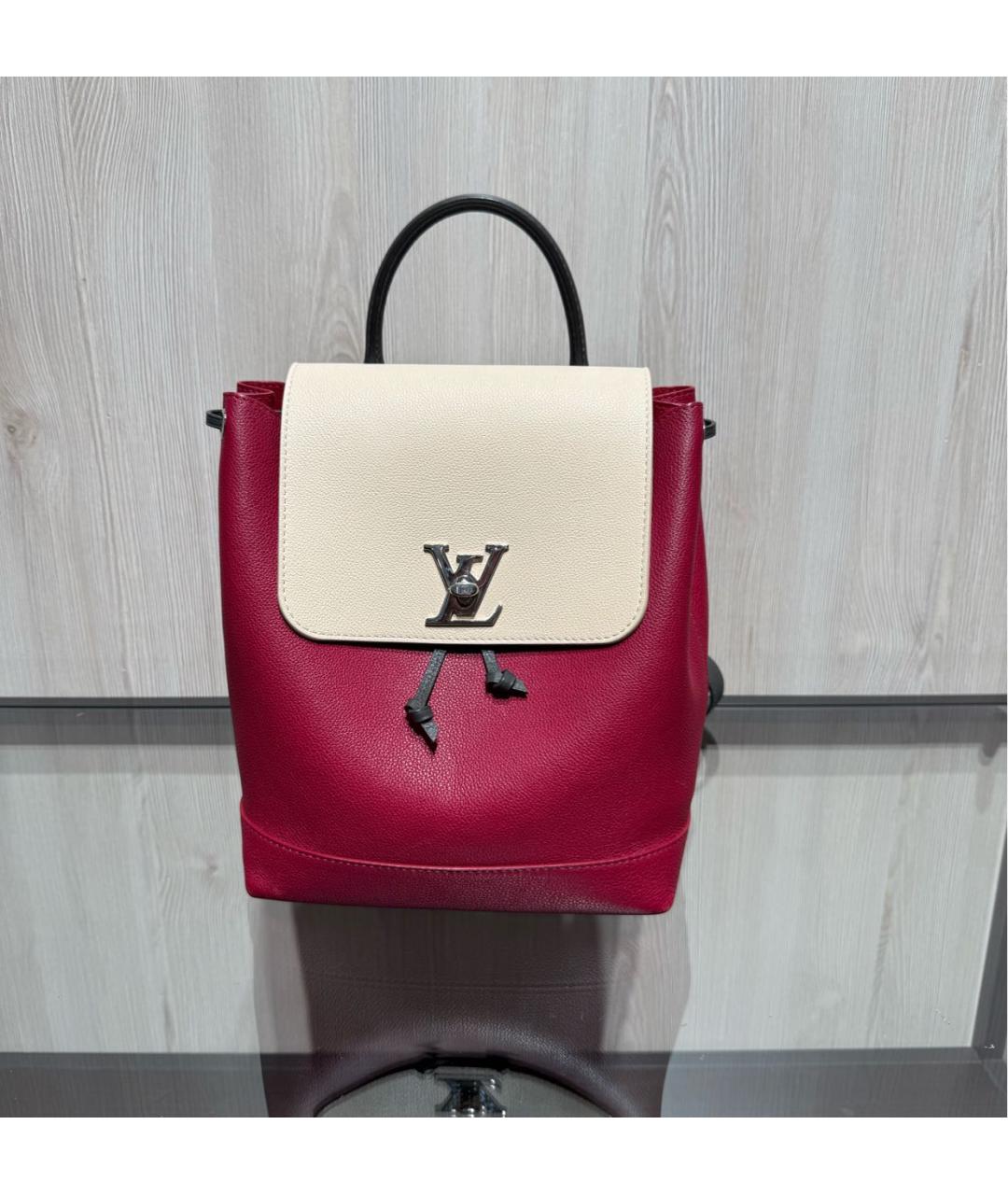 LOUIS VUITTON Красный кожаный рюкзак, фото 9