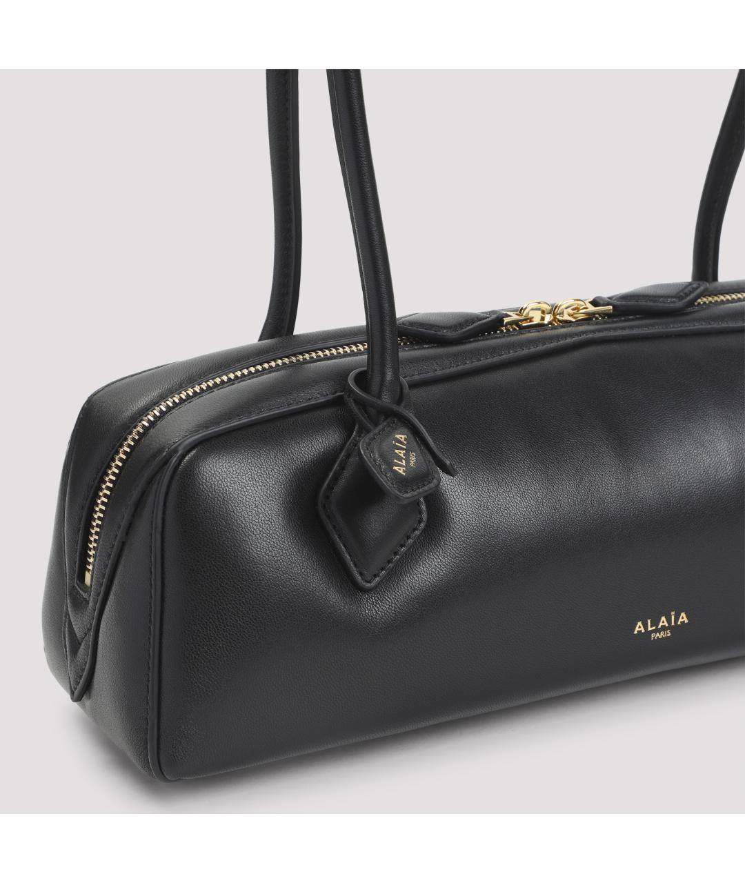 ALAIA Черная кожаная сумка через плечо, фото 5