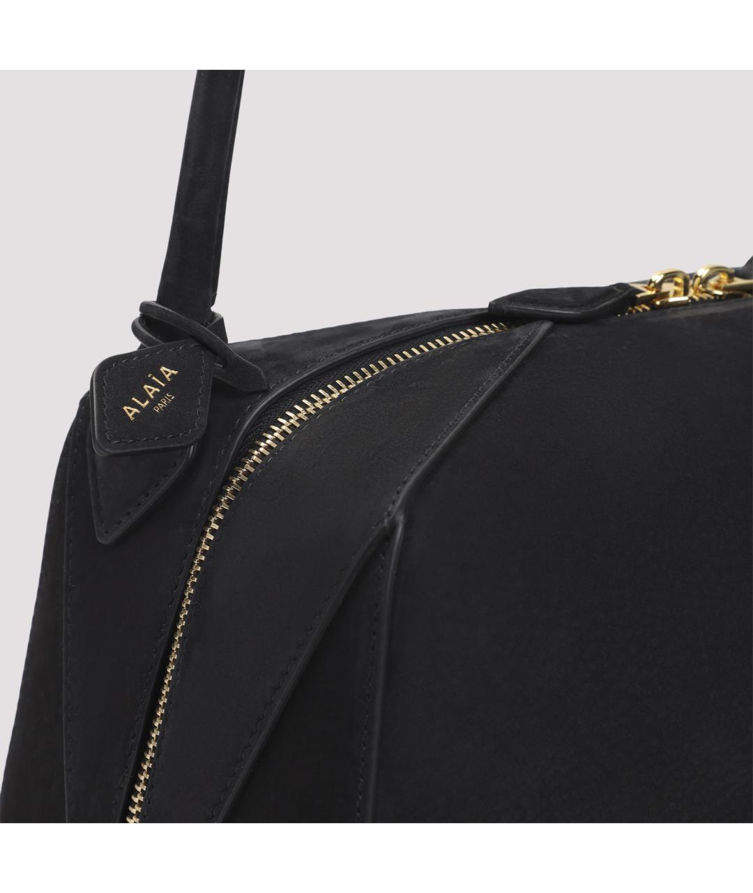 ALAIA Черная кожаная сумка через плечо, фото 6