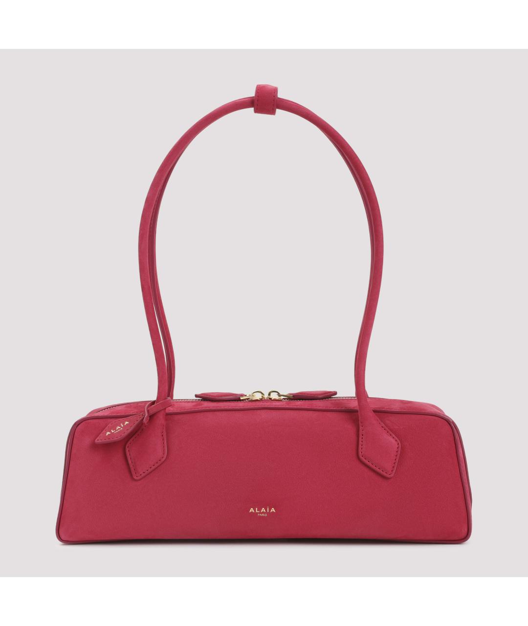 ALAIA Розовая кожаная сумка через плечо, фото 3