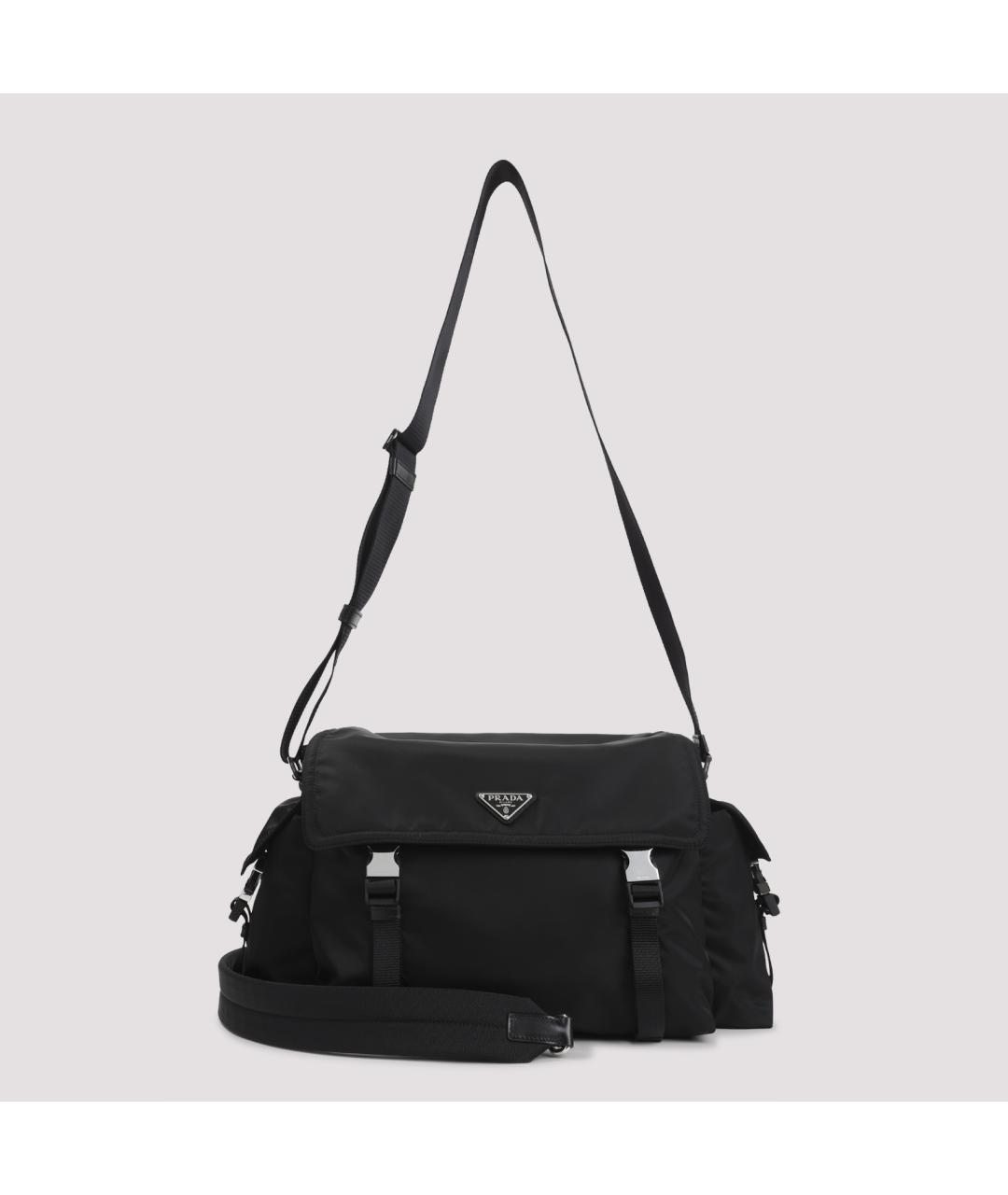 PRADA Черная синтетическая сумка на плечо, фото 2