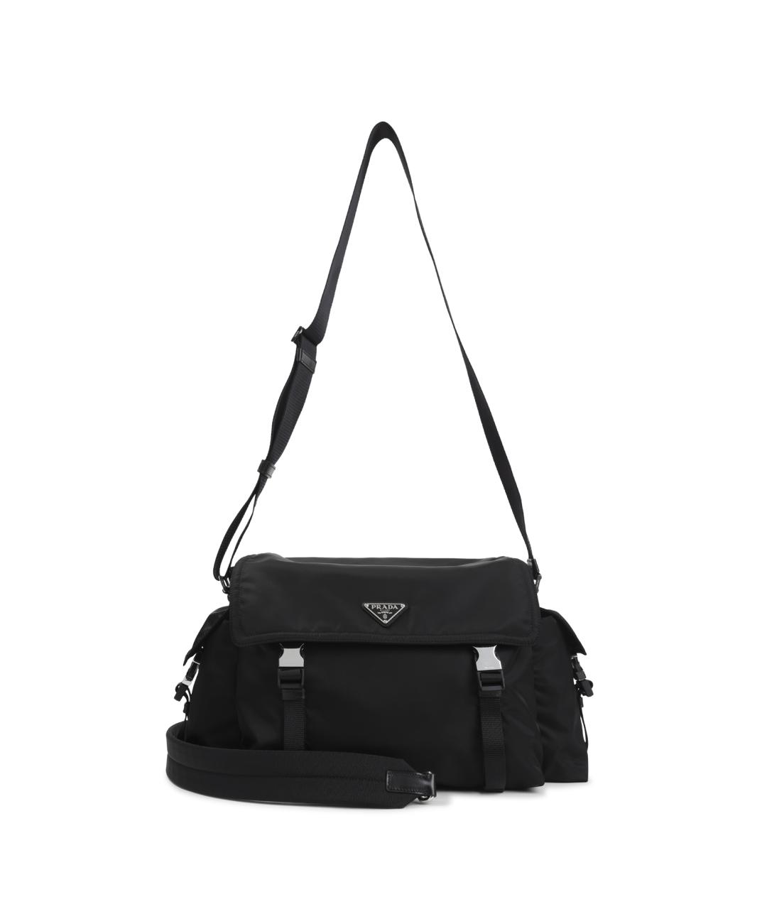 PRADA Черная синтетическая сумка на плечо, фото 1