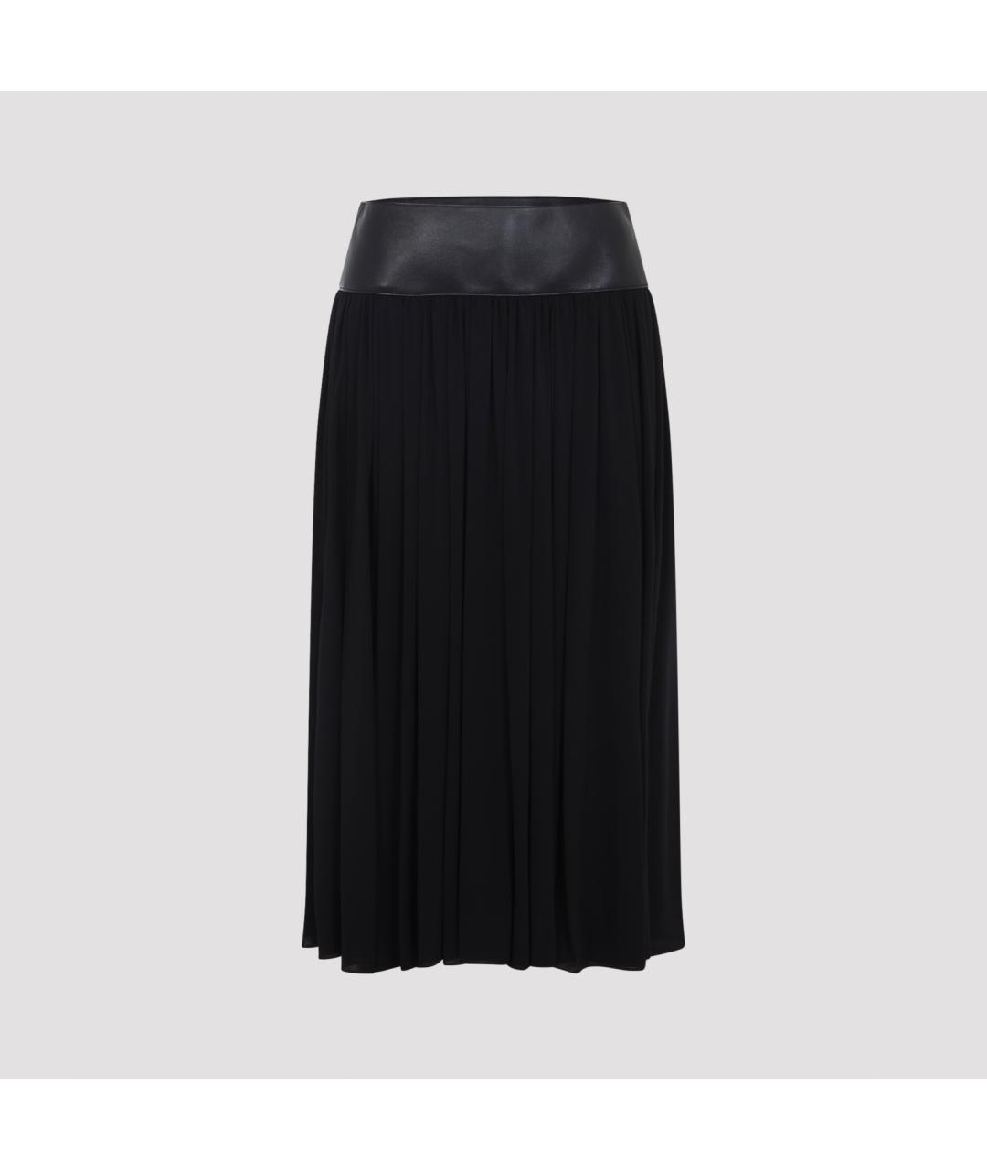 ALAIA Черная вискозная юбка миди, фото 3