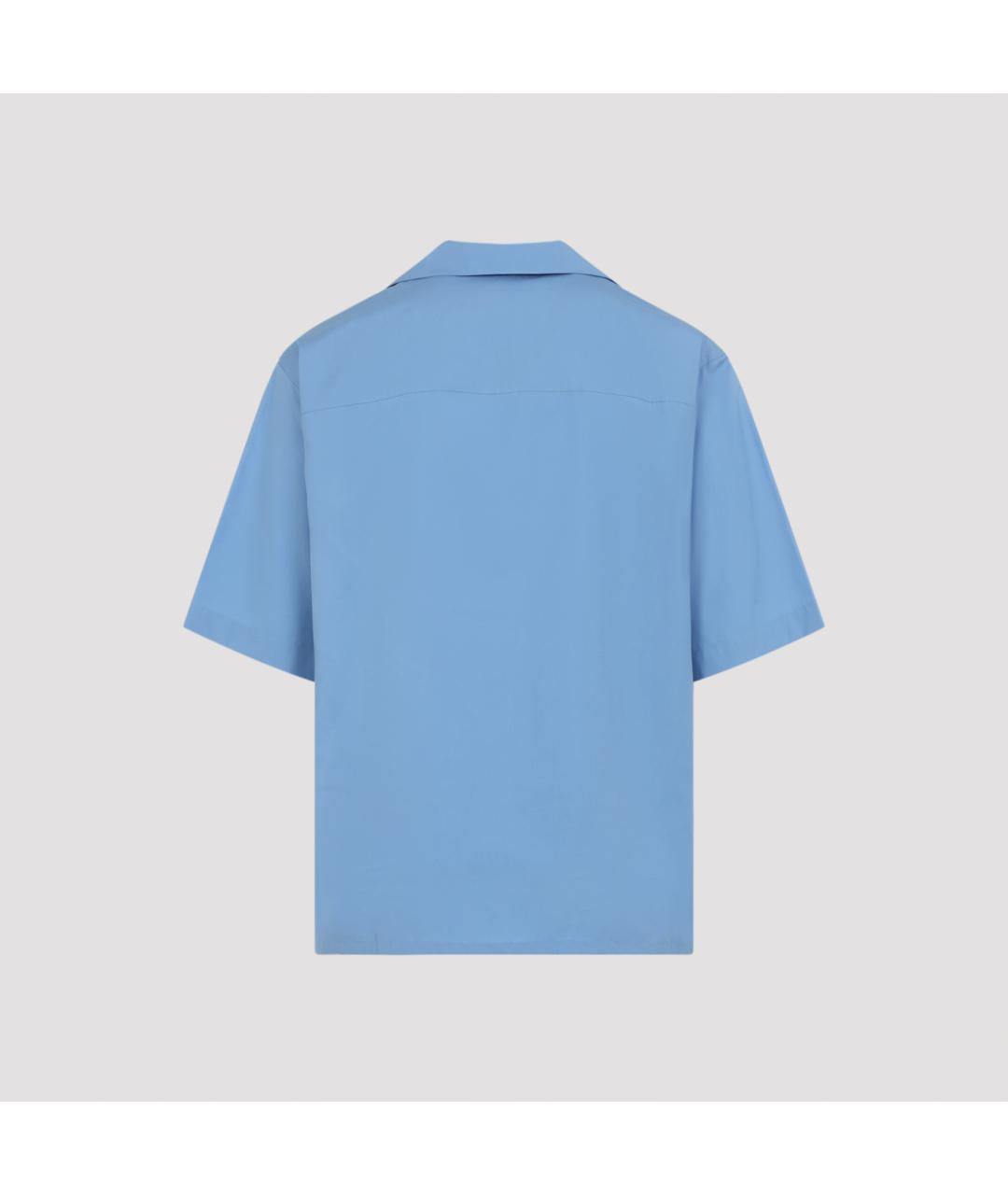 MARNI Голубая хлопковая кэжуал рубашка, фото 4
