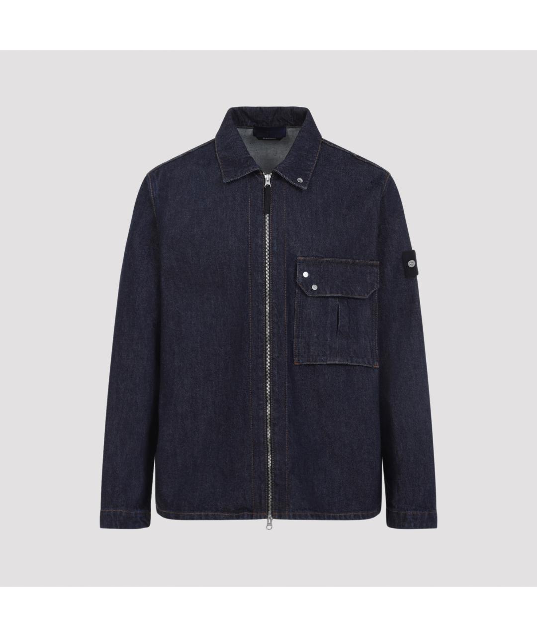 STONE ISLAND Синяя хлопковая куртка, фото 2