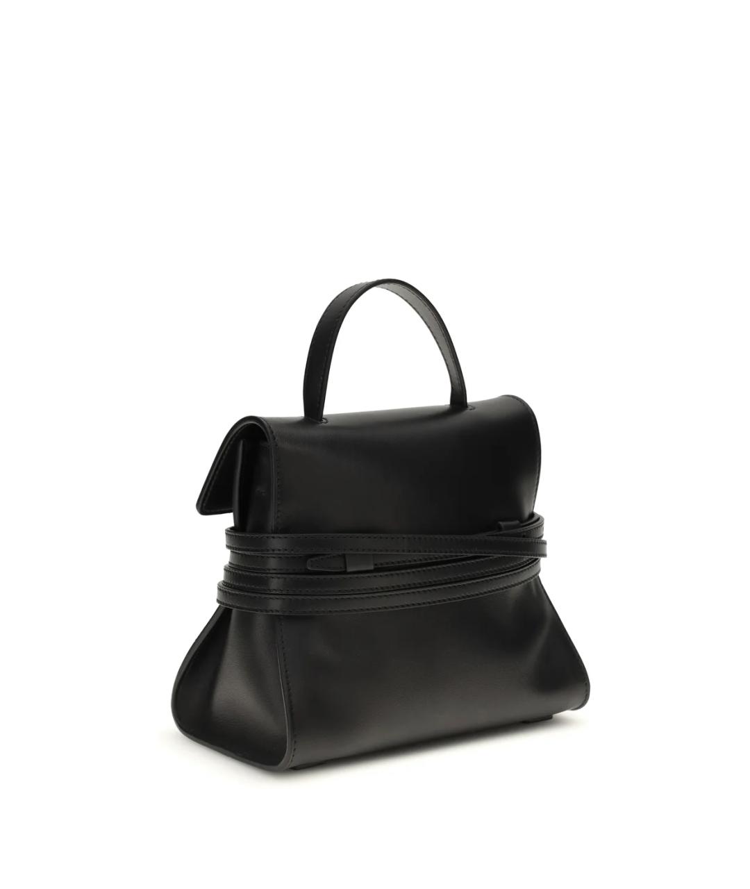 MOSCHINO Черная кожаная сумка тоут, фото 3