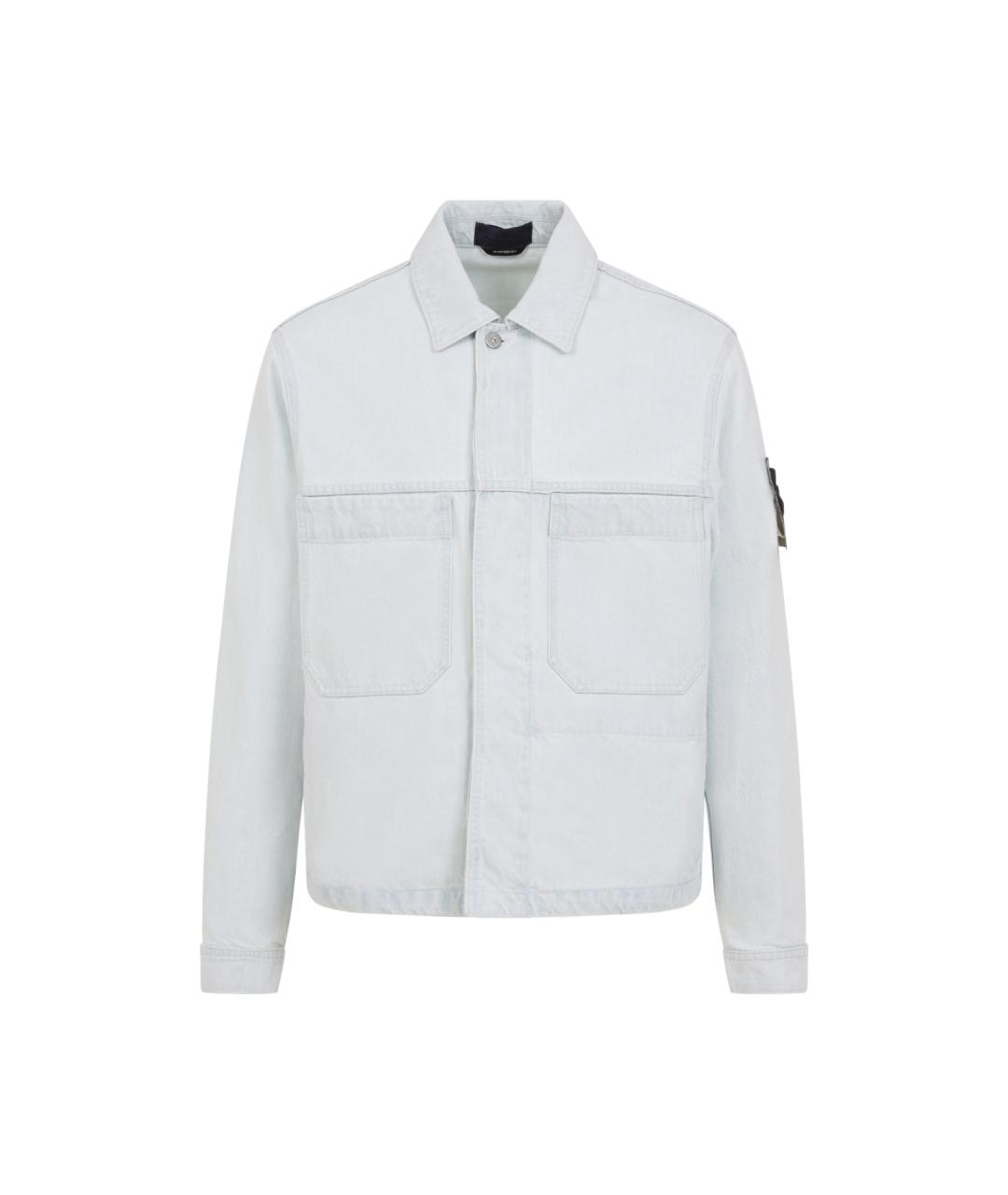 STONE ISLAND Голубая хлопковая куртка, фото 1