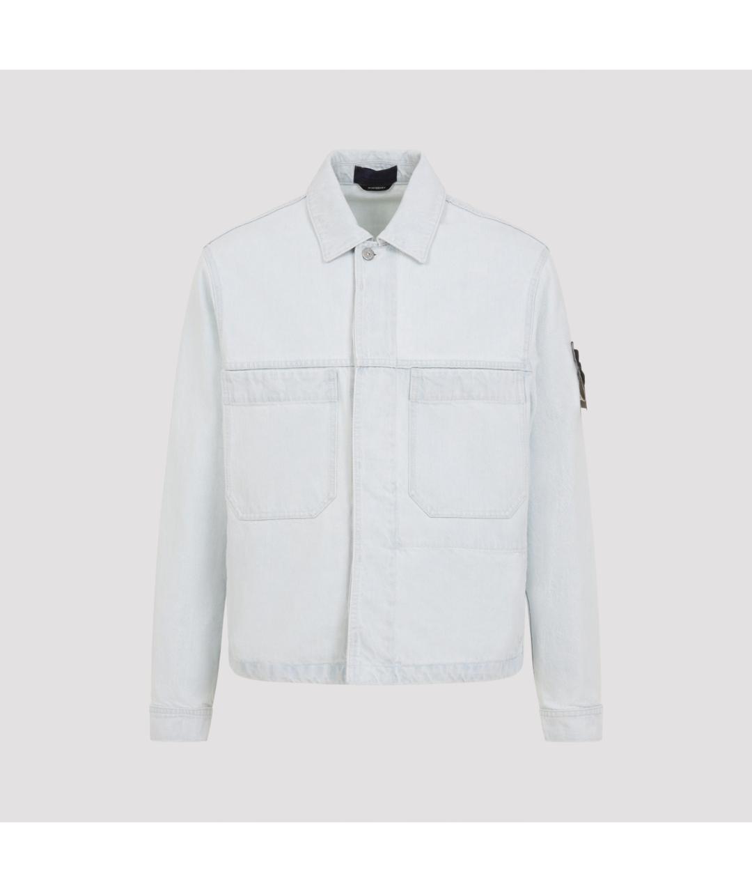 STONE ISLAND Голубая хлопковая куртка, фото 2