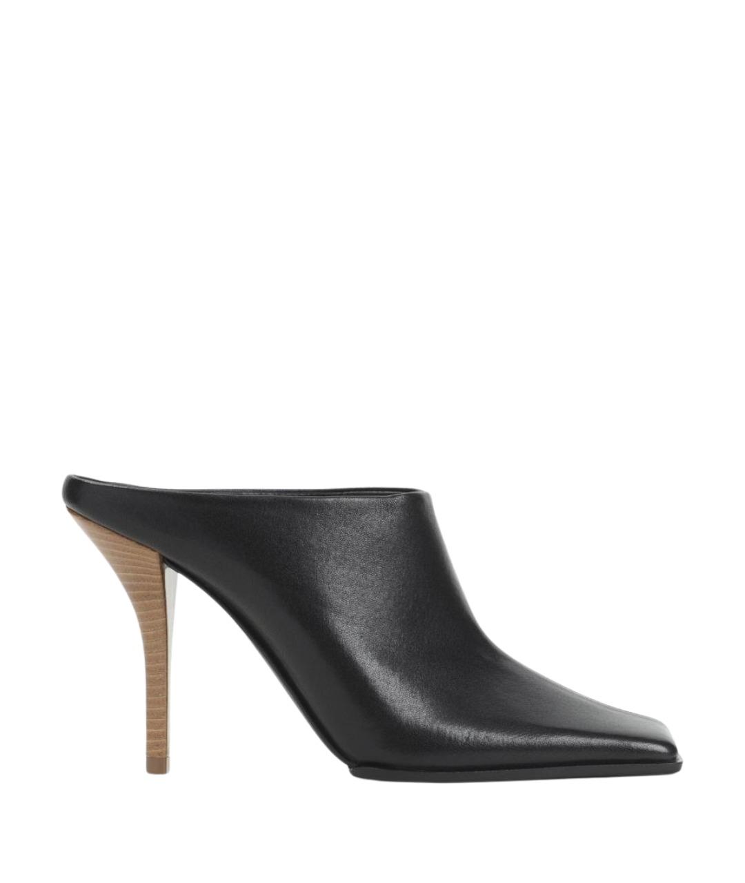 ALAIA Черные кожаные мюли, фото 1