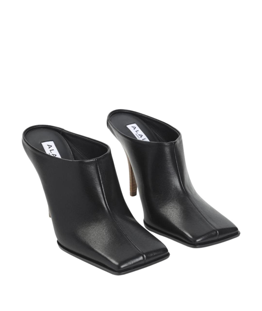 ALAIA Черные кожаные мюли, фото 3