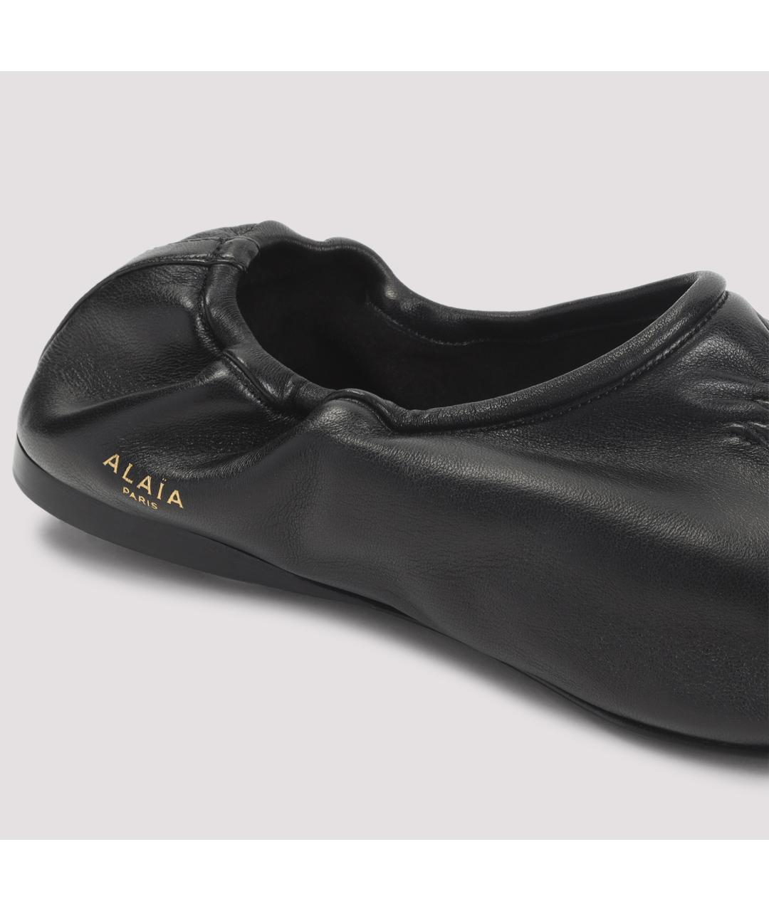 ALAIA Черные кожаные балетки, фото 6