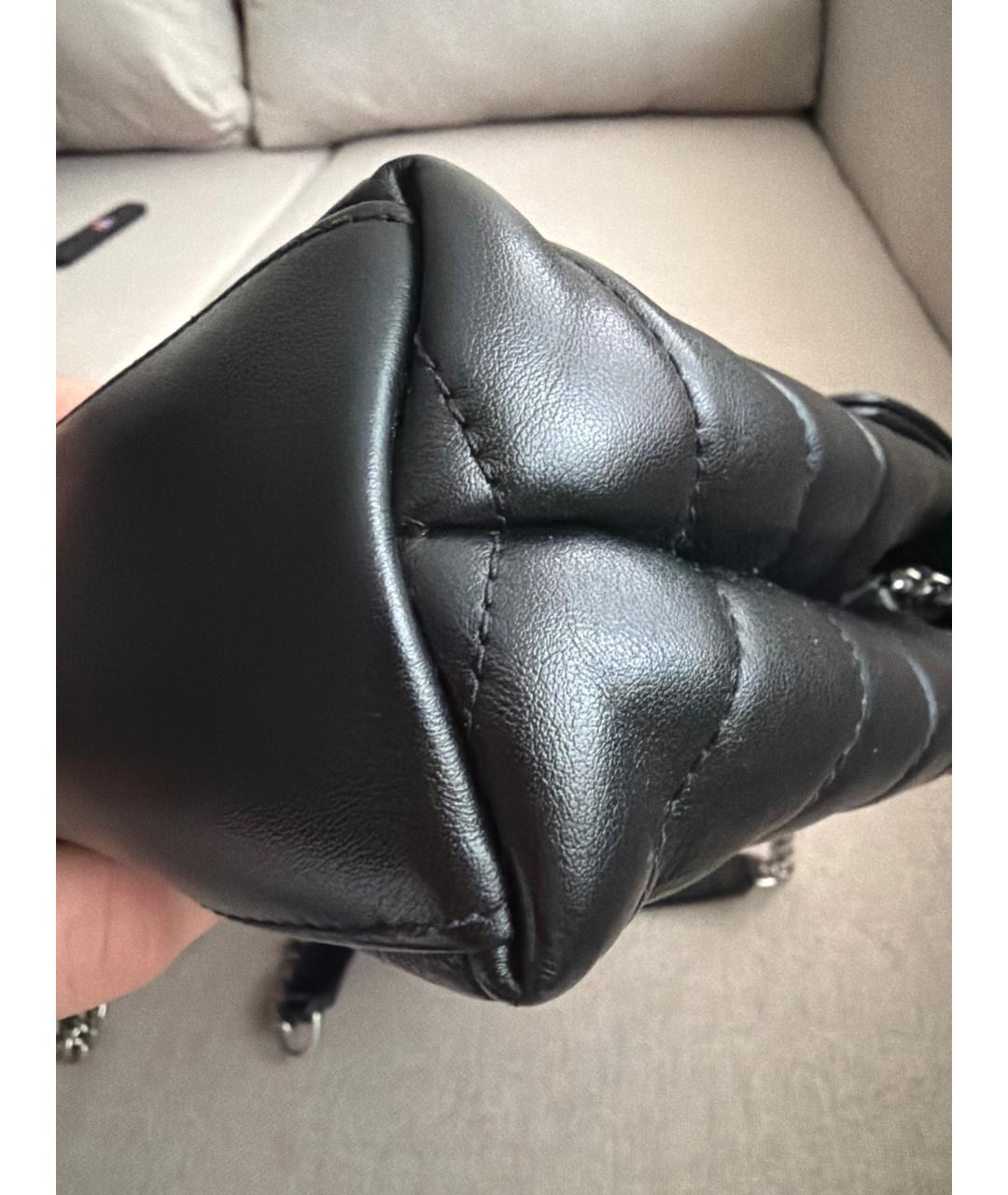 SAINT LAURENT Черная кожаная сумка через плечо, фото 7