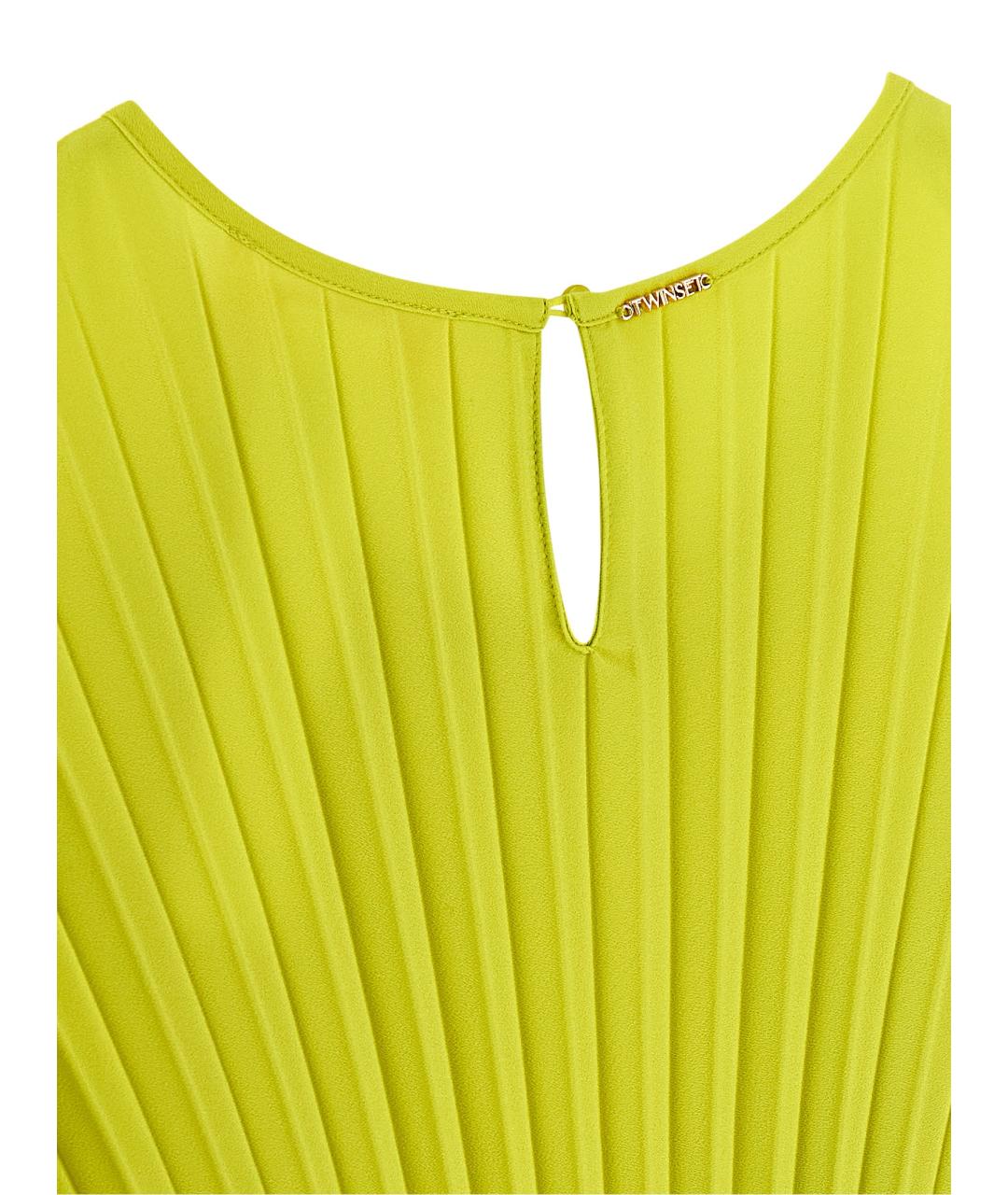 TWIN-SET Зеленые полиэстеровое платье, фото 5