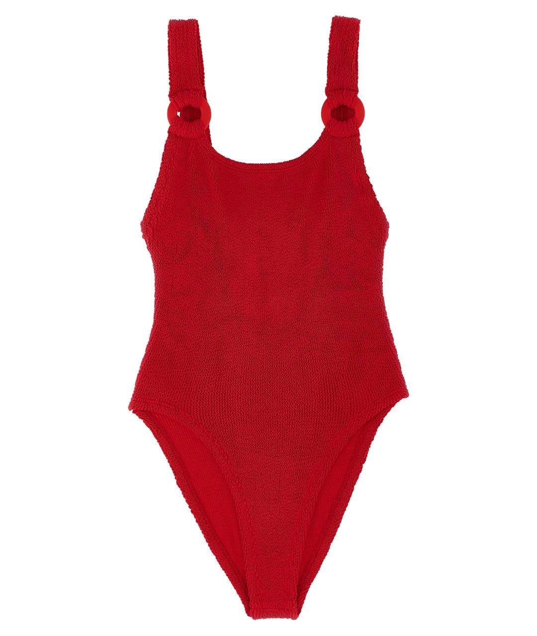 HUNZA G Красный полиамидовый купальник, фото 1