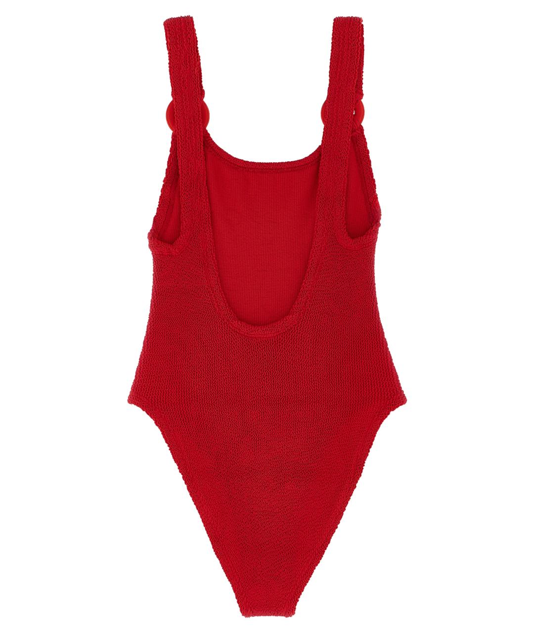 HUNZA G Красный полиамидовый купальник, фото 2