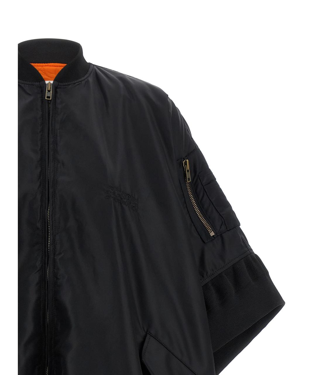 MM6 MAISON MARGIELA Черная полиамидовая куртка, фото 3