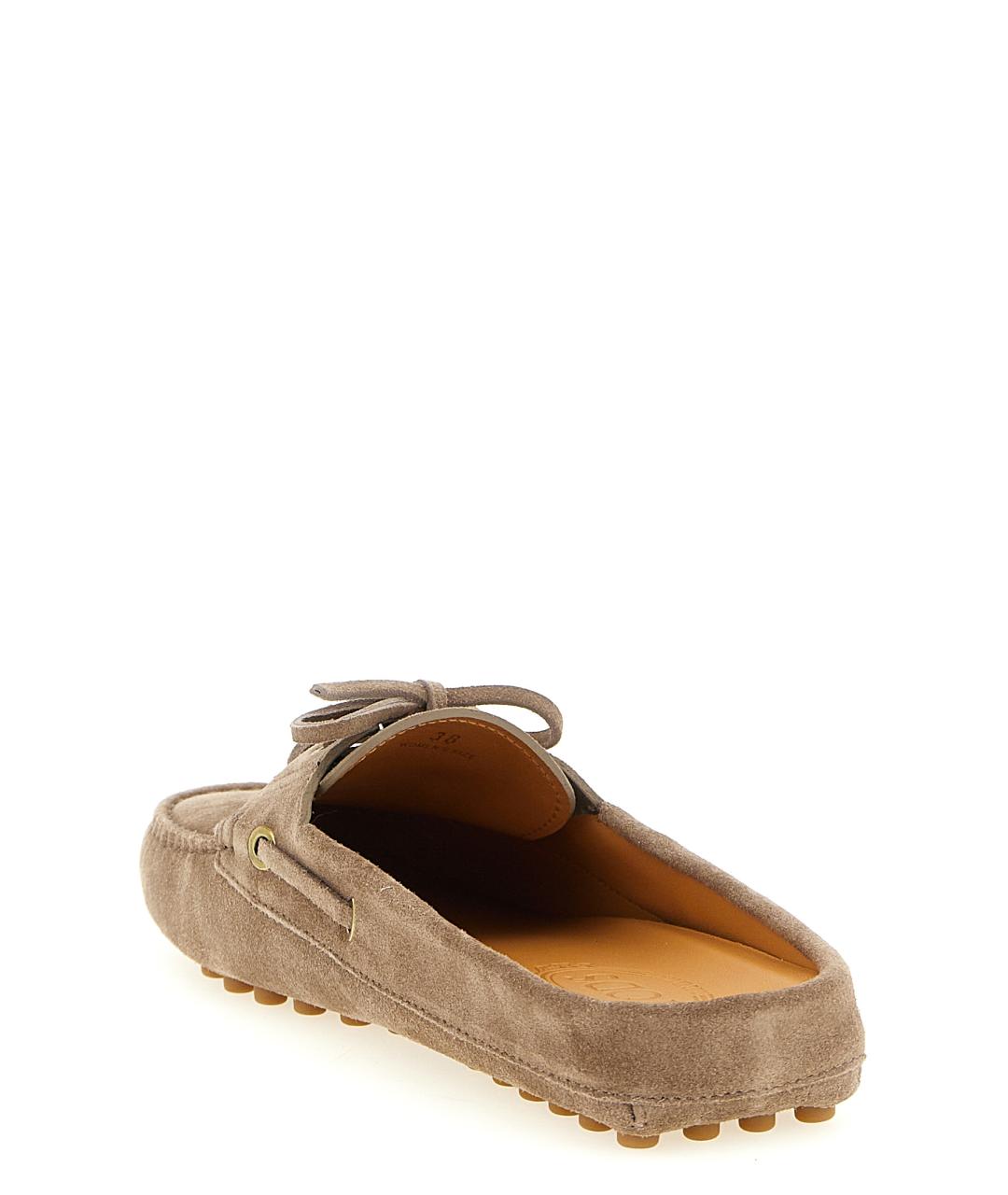 TOD'S Бежевые замшевые сабо, фото 3