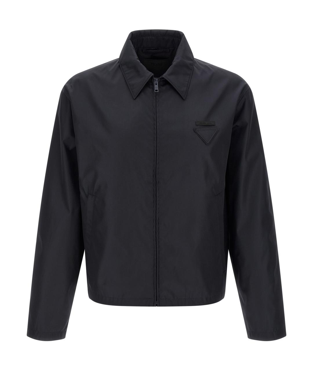 PRADA Темно-синяя полиамидовая куртка, фото 1