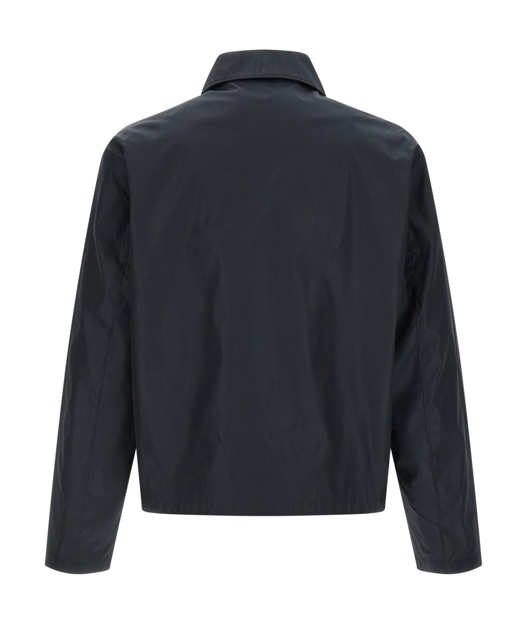 PRADA Темно-синяя полиамидовая куртка, фото 2