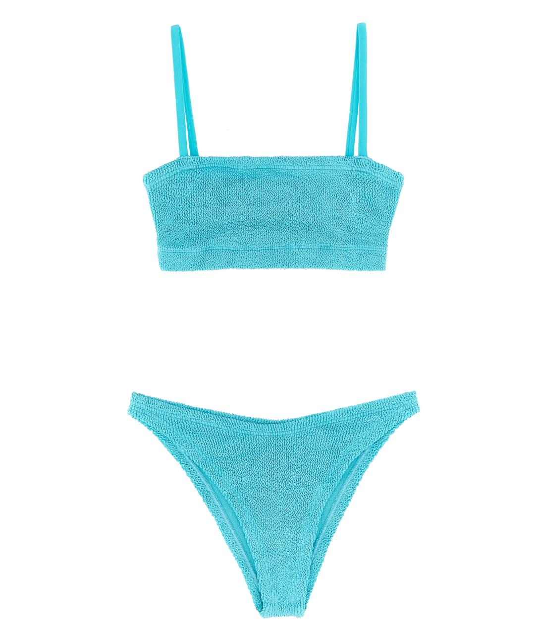 HUNZA G Голубой полиамидовый купальник, фото 1