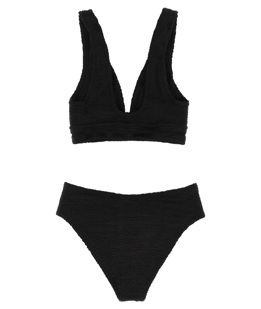 HUNZA G Черный полиамидовый купальник, фото 2