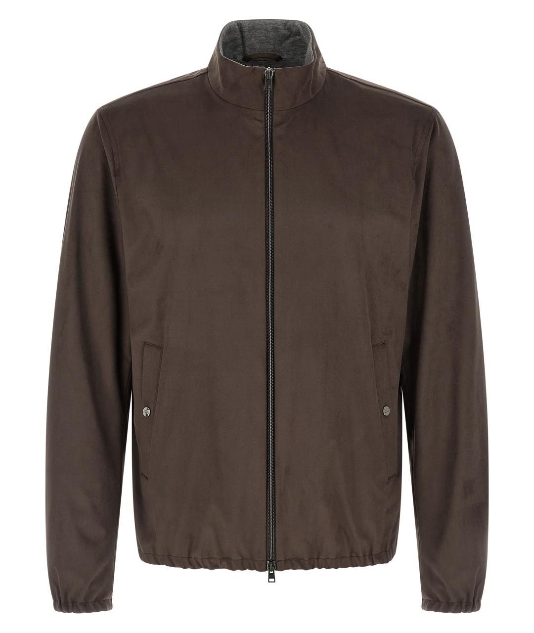 HERNO Коричневая полиэстеровая куртка, фото 1